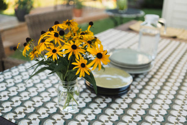 Flower, bouquet, dining table, decoration