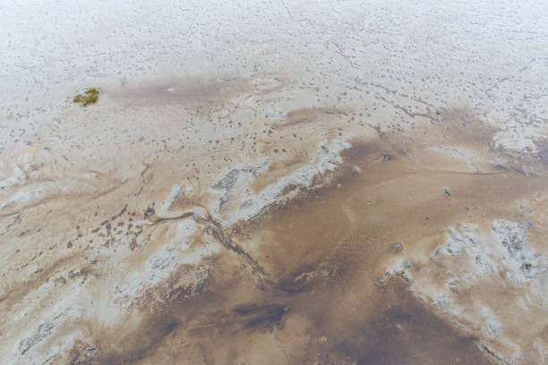 istock abstract pattern of polluted water from above 2169490202