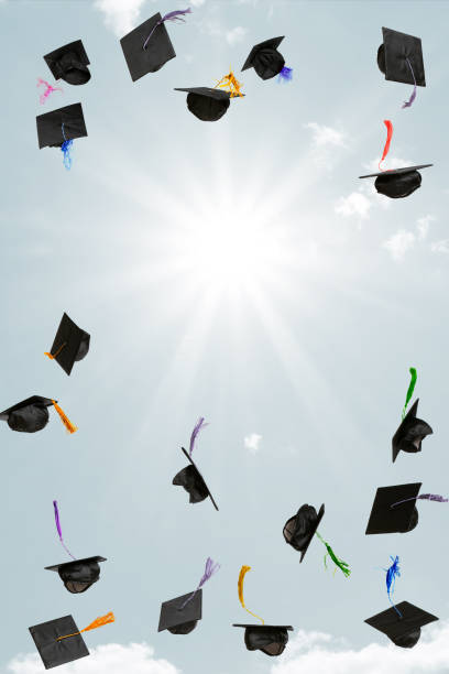 istock Mortarboards flying in the sky 2169493861
