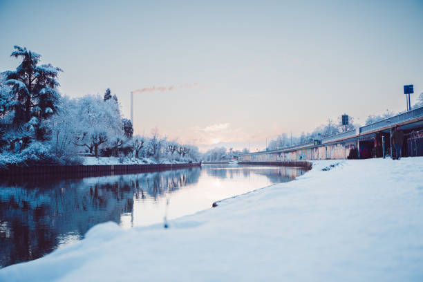 istock City Riverside with a Snow Covered Environment on a Calm Winter Morning 2169497143