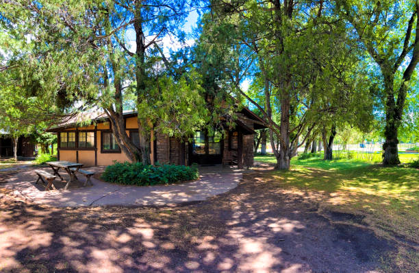 Los Alamos, NM: The downtown home of Robert Oppenheimer during the 1940s Manhattan Project; Oppenheimer was the wartime head of Los Alamos Laboratory.