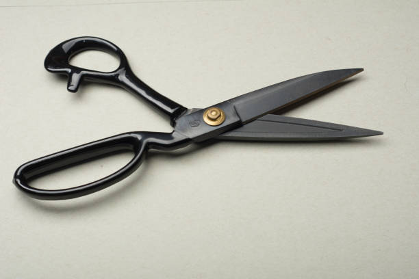 istock A pair of black scissors isolated on a white background 2169506604