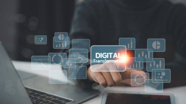 istock Digital transformation technology strategy, digitization and digitalization of business processes and data, optimize and automate operations, customer service management, internet and cloud computing 2169511103