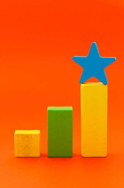 istock Bar graph with growth and success represented with a star 2169513367