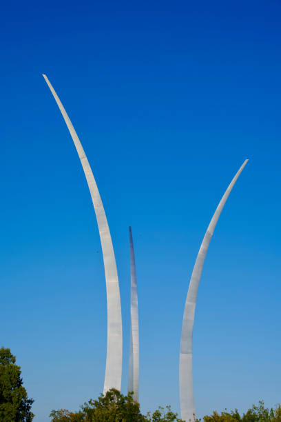 Arlington, Virginia, USA - August 23, 2024:  The U.S. Air Force Memorial honors the traditions and values of the United States Air Force and its men and women.