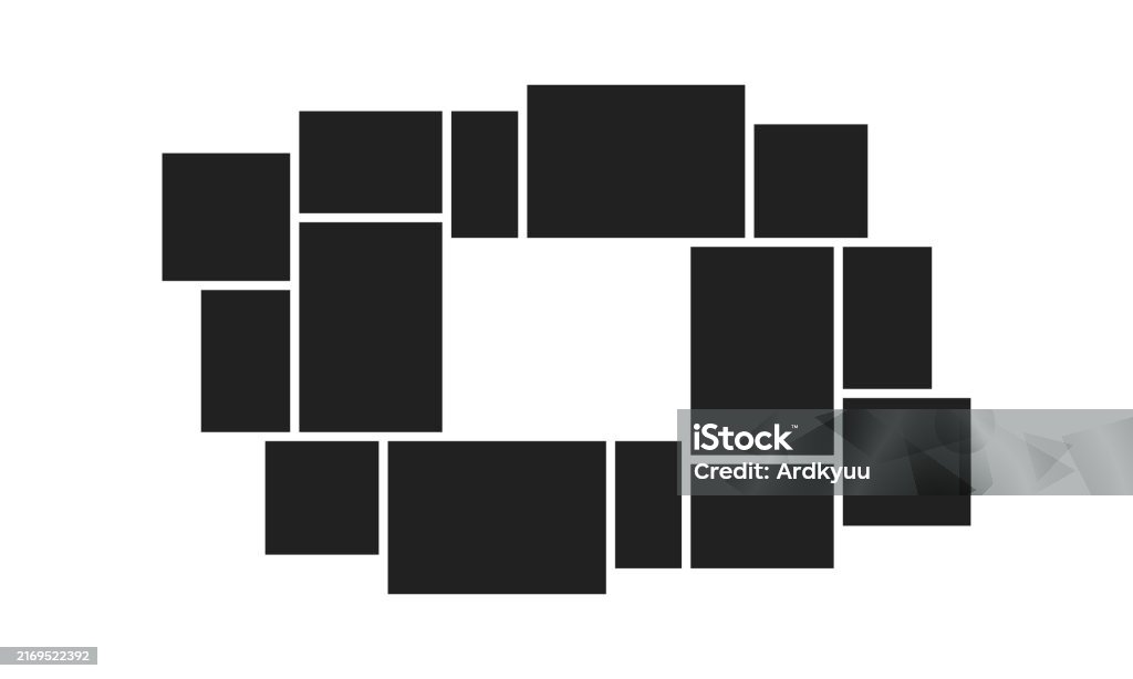 Picture Layout Templates Photo Collage Layout Template Mood Board Template Picture Album Grid ...