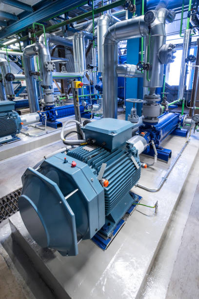 istock High-pressure pump of steam boilers 2169539551