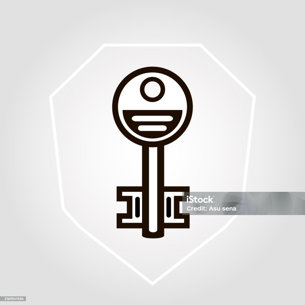 Key Safe Logo Vector Schematic Stylized Vector Safe Key Stock Illustration - Download Image ...