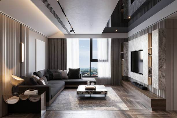 istock Elegant interior design of a modern, spacious apartment 2169541784