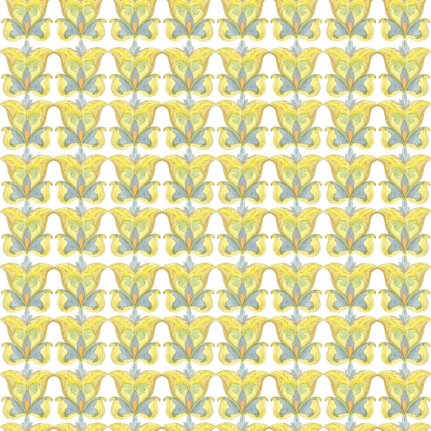 istock Hand drawn watercolor Russian traditional floral ornament seamless pattern isolated on white background. Illustration can be used for textile, fabric, scrapbook and other printed products. 2169544485