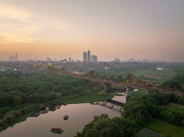 istock Long Bien bridge crossing Red river in Hanoi 2169545201
