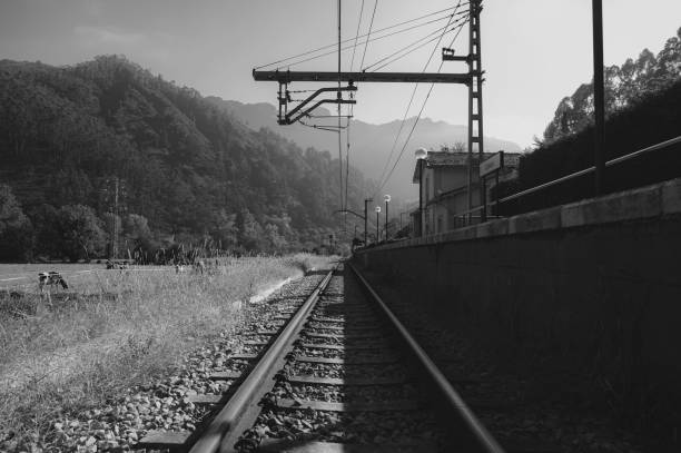 Little train station in small village