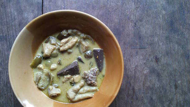 istock Chicken green curry, food, bowl, background, meat 2169562452