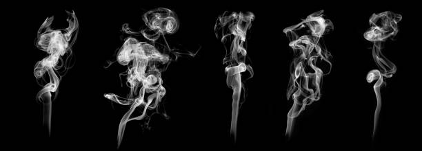 istock Collection of White Smoke Patterns on Black Background 2169568976