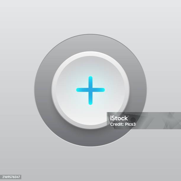 Light Button Icon Modern Add Modern Button And Led Light Stock Illustration - Download Image Now ...