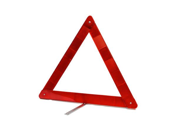 istock Car emergency stop sign on white 2169579741