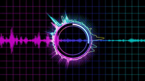 Music equalizer, hologram audio spectrum, 4k illustration, not AI generated