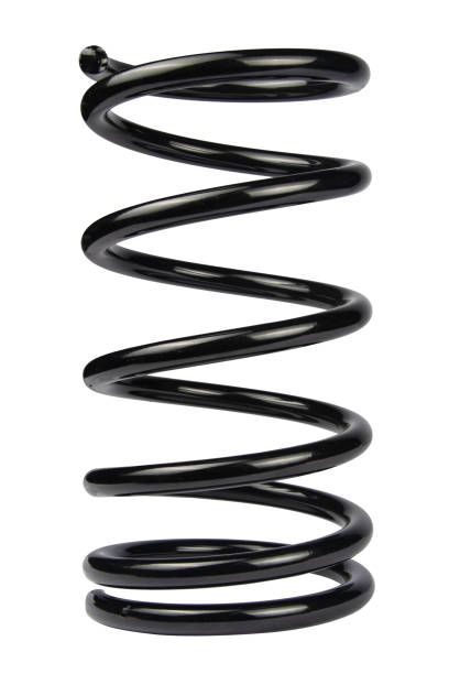 istock Metal dark car spring isolated on white background 2169582372