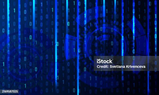 Futuristic Computer Code Background Abstract Futuristic Background Binary Code Stock Illustration ...