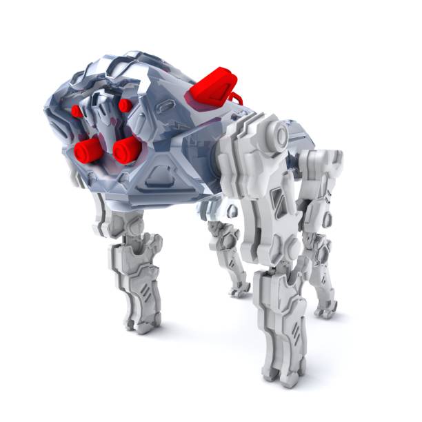 Nano Tech spider Nano Robot Mechanical legs Radial Design Symmetric Structure Futuristic Device 3d illustration