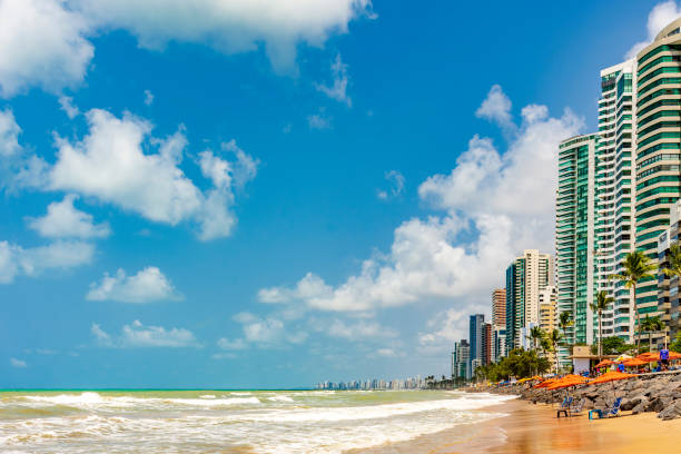 istock Famous Boa Viagem beach with its seaside buildings 2169605266