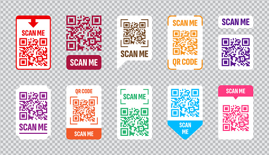 Qr Code Scan Qrcode Design Frame Barcode Scanner With White Tag For ...