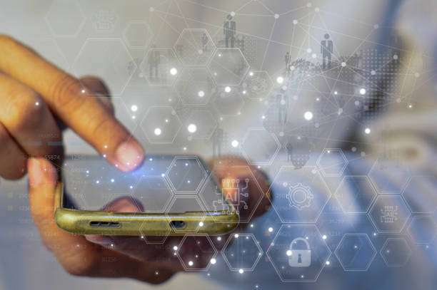 Data Science Concept, IT Engineer, Data Scientist Working on Digital Smartphone with Big Data in Server, Network, Data Center, Cloud Computing and Internet Network, Innovation Technology Fundamentals. concepto de ciencia de datos, ingeniero de ti, científico de datos que trabaja en un teléfono inteligente digital con big data en servidor, red, centro de datos, computación en la nube y red de internet, fundamentos de tecnología de innovación.