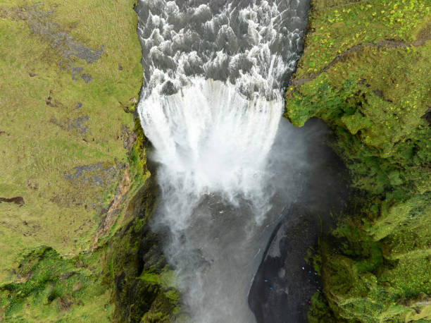 istock aerial view Skogafoss Waterfall in Iceland 2169623919