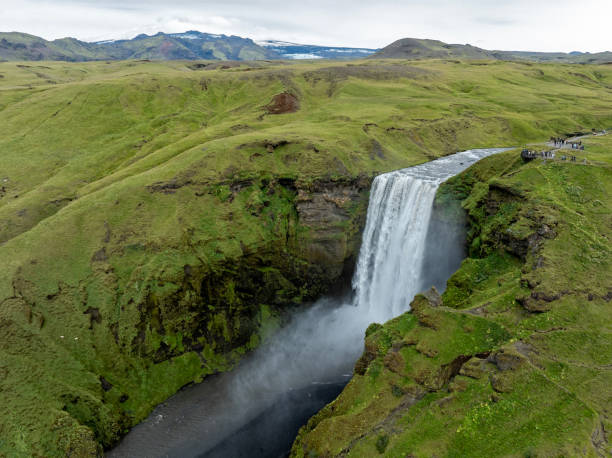 istock aerial view Skogafoss Waterfall in Iceland 2169624015