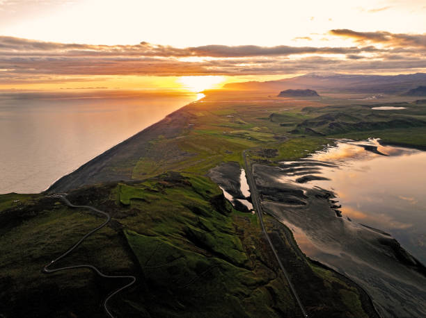 istock aerial view Black sand beach in Iceland 2169630885