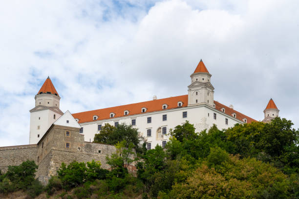 Aerial view of Bratislava old town Slovakia