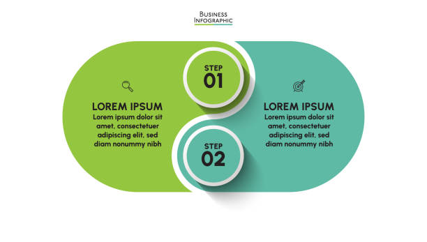 Business data visualization. timeline infographic icons designed for abstract background template Business data visualization. timeline infographic icons designed for abstract background template milestone element modern diagram process technology digital marketing data presentation chart Vector number 2 stock illustrations