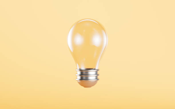 istock Light bulb in the yellow background, 3d rendering. 2169662831