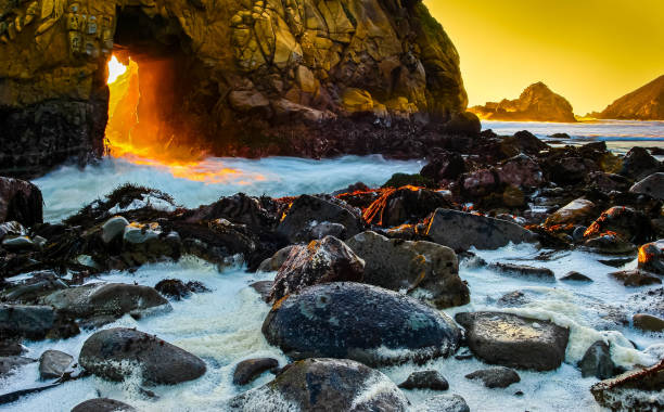 istock Sunset Through Portal in Pfeiffer Beach Arch at Pfeiffer Beach 2169669720
