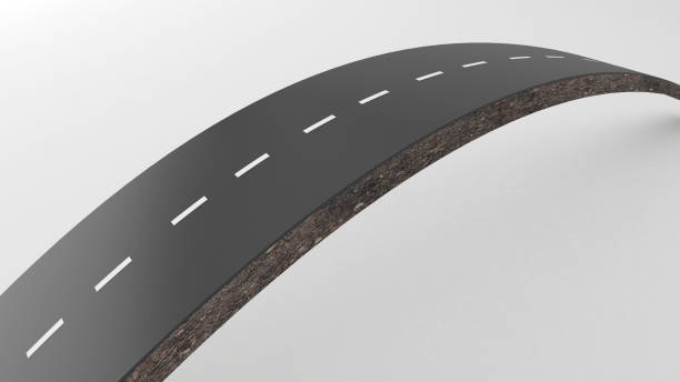 istock a winding road leading to various locations ,3d rendering 2169670133