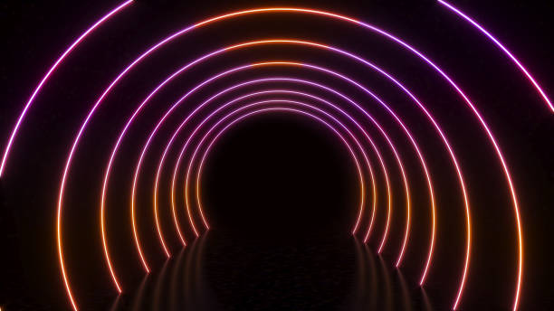 istock Abstract background technology line neon light background,mock up stage for product presentation,3D rendering 2169670243