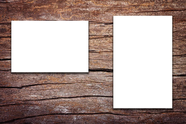 old wooden information board isolated on white background