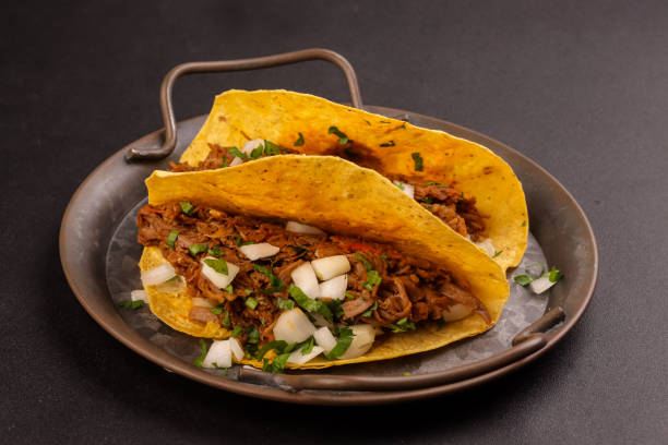 istock Corn Tortilla Birria Taco with Sauce. 2169678115