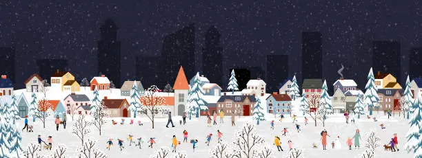 Free christmas snow scene Vector Images Graphics FreeImages Free christmas snow scene Vector Images Graphics FreeImages