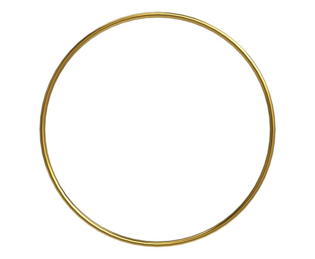 istock 3d golden round circle or Ellipse design element rendering 2169686761