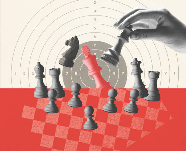 istock Chess game and strategy vintage style poster 2169691296
