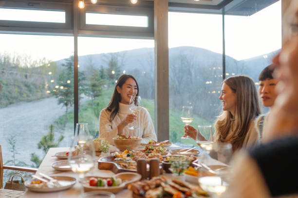 istock Group of people celebrating Thanksgiving together 2169692182