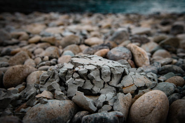 Beautiful rocky bank by the river