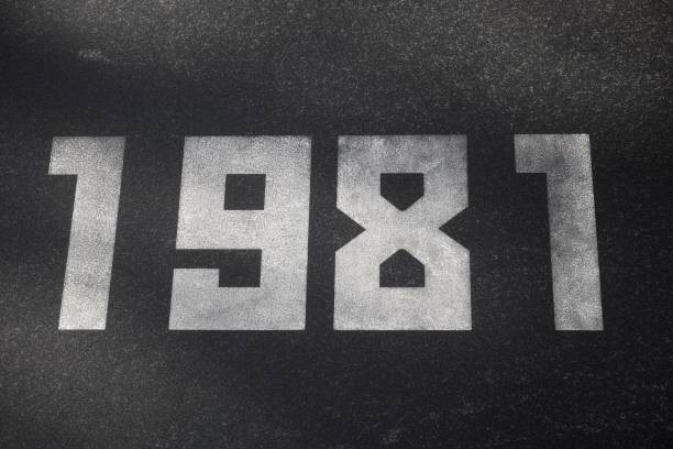 istock A black granite slab with white numbers 1981 on it 2169700522