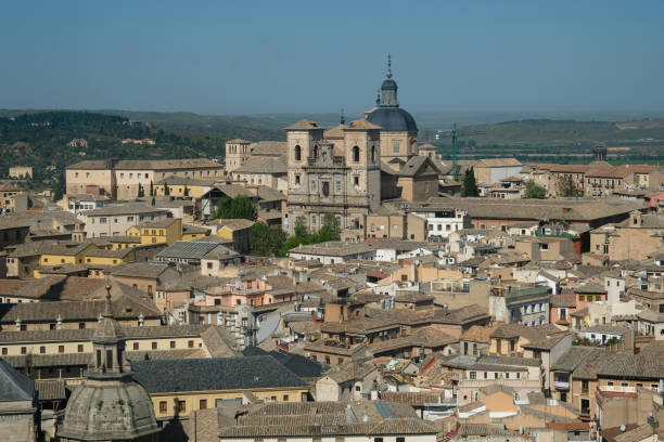 Toledo old town aerial view, Spain