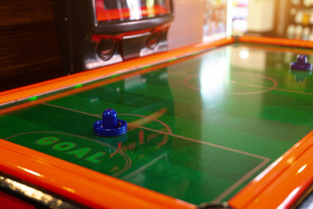 istock Air hockey game table. Close-up view. 2169717420