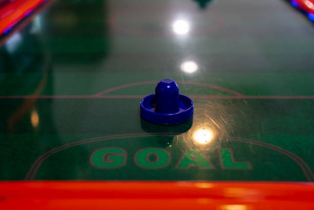 istock Air hockey game table. Close-up view. 2169717433