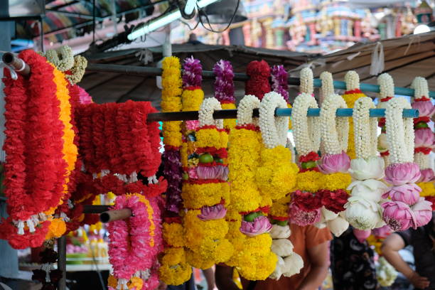 istock multi-colored garlands of flower petals 2169731798