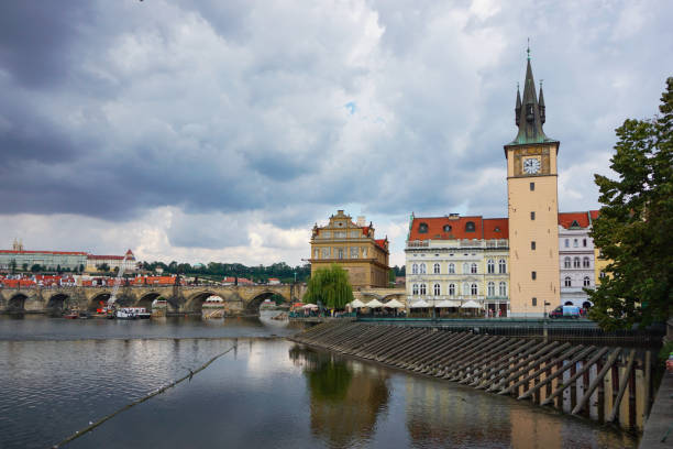 View of buildings by a river