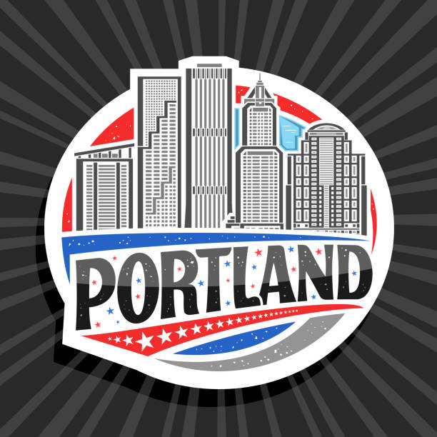 Portland. Sign Cartoon Letters 60+ Portland Home Stock Illustrations, Royalty-Free Vector Graphics ...